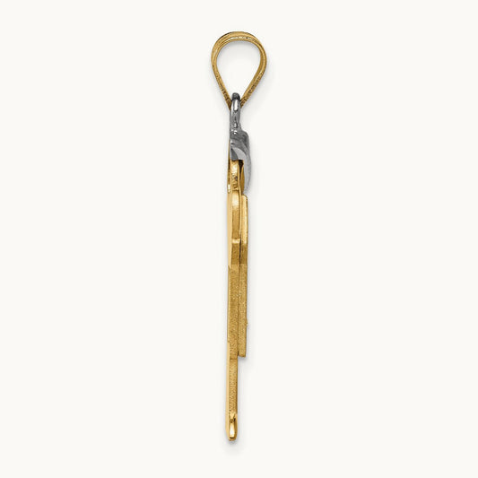 AA Diamond Kid Pendant, 14K Two-tone