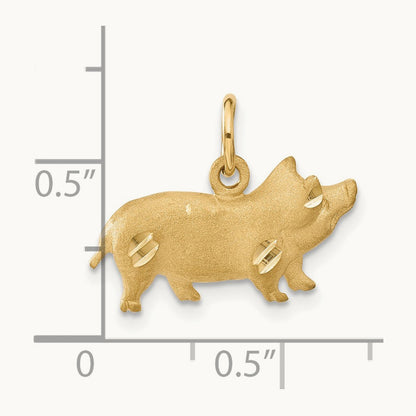 Pig Charm, 14K