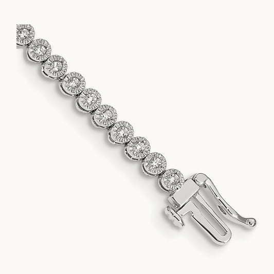 Diamond Tennis Bracelet — 14K White Gold