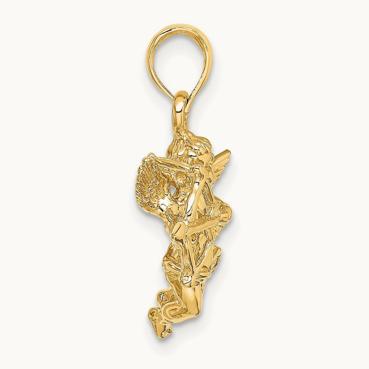 Cupid w/Bow and Arrow Charm, 14K