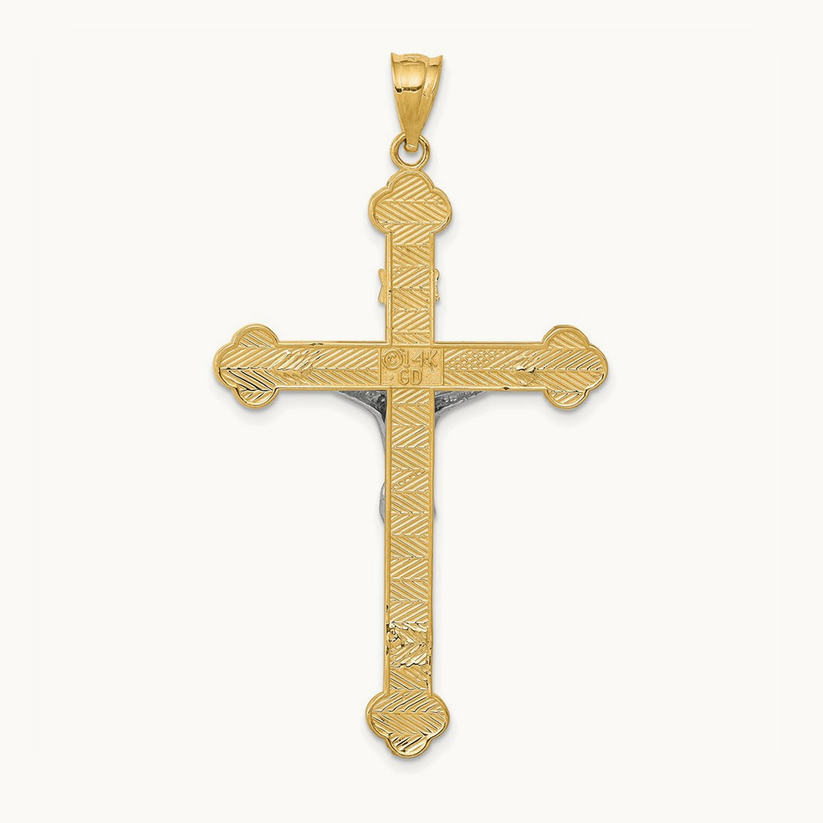 INRI Crucifix Pendant, 14K Two-tone