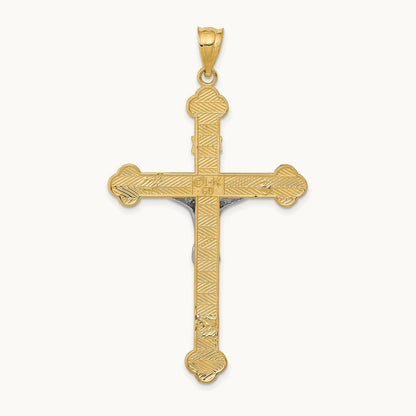 INRI Crucifix Pendant, 14K Two-tone