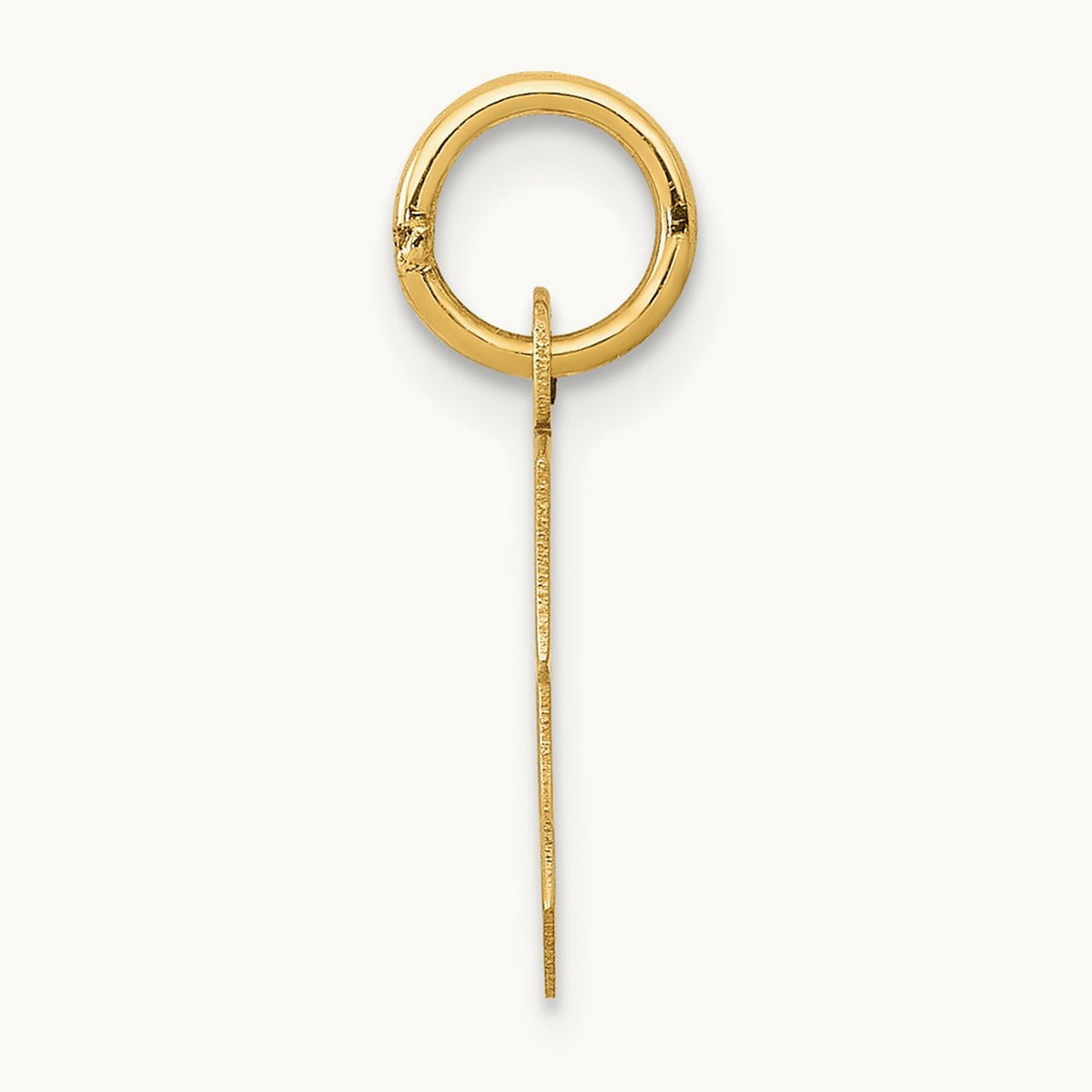 Small Block Initial Charm — 14K Yellow Gold, C
