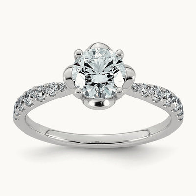 Round Center 4-Prong Ring, 1 1/4-2 7/8 ct Lab-Grown Diamond