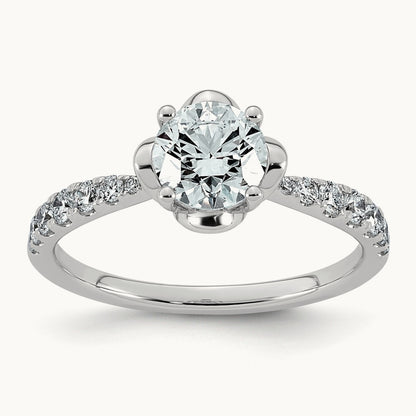 Round Center 4-Prong Ring, 1 1/4-2 7/8 ct Lab-Grown Diamond