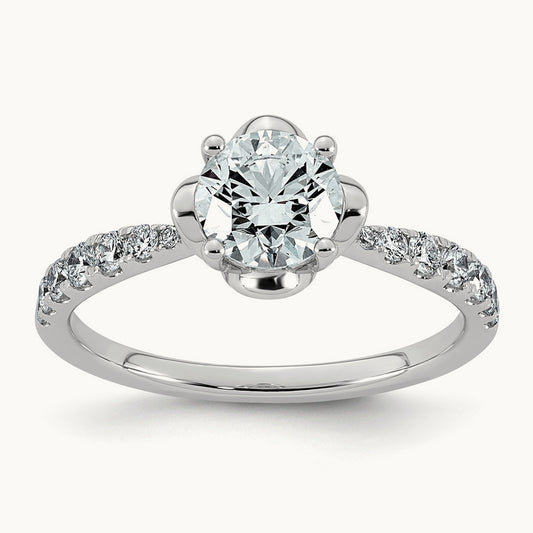 Round Center 4-Prong Ring, 1 1/4-2 7/8 ct Lab-Grown Diamond