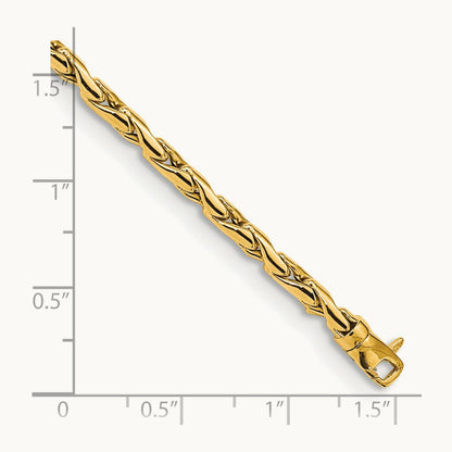 Polished Fancy Link Bracelet, 3.25mm, 14K