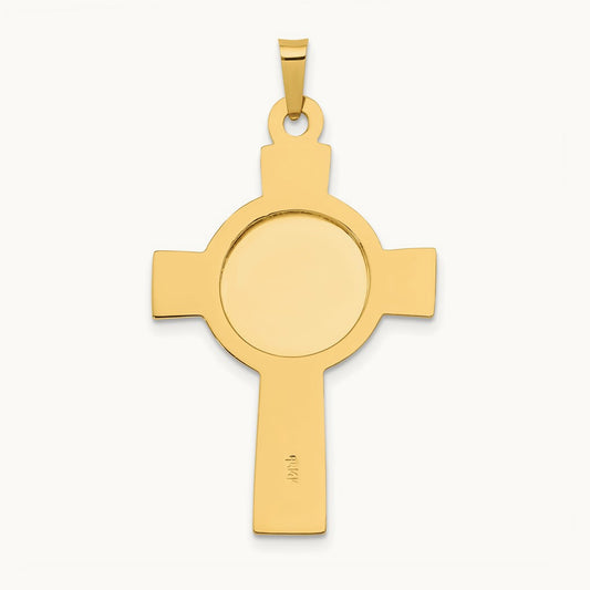 Cross w/St Anthony Medal Pendant, 14K