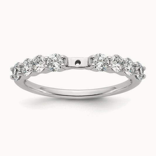 Semi-Mount Peg Set Engagement Ring, 0.75 ct tw Lab-Grown Diamond