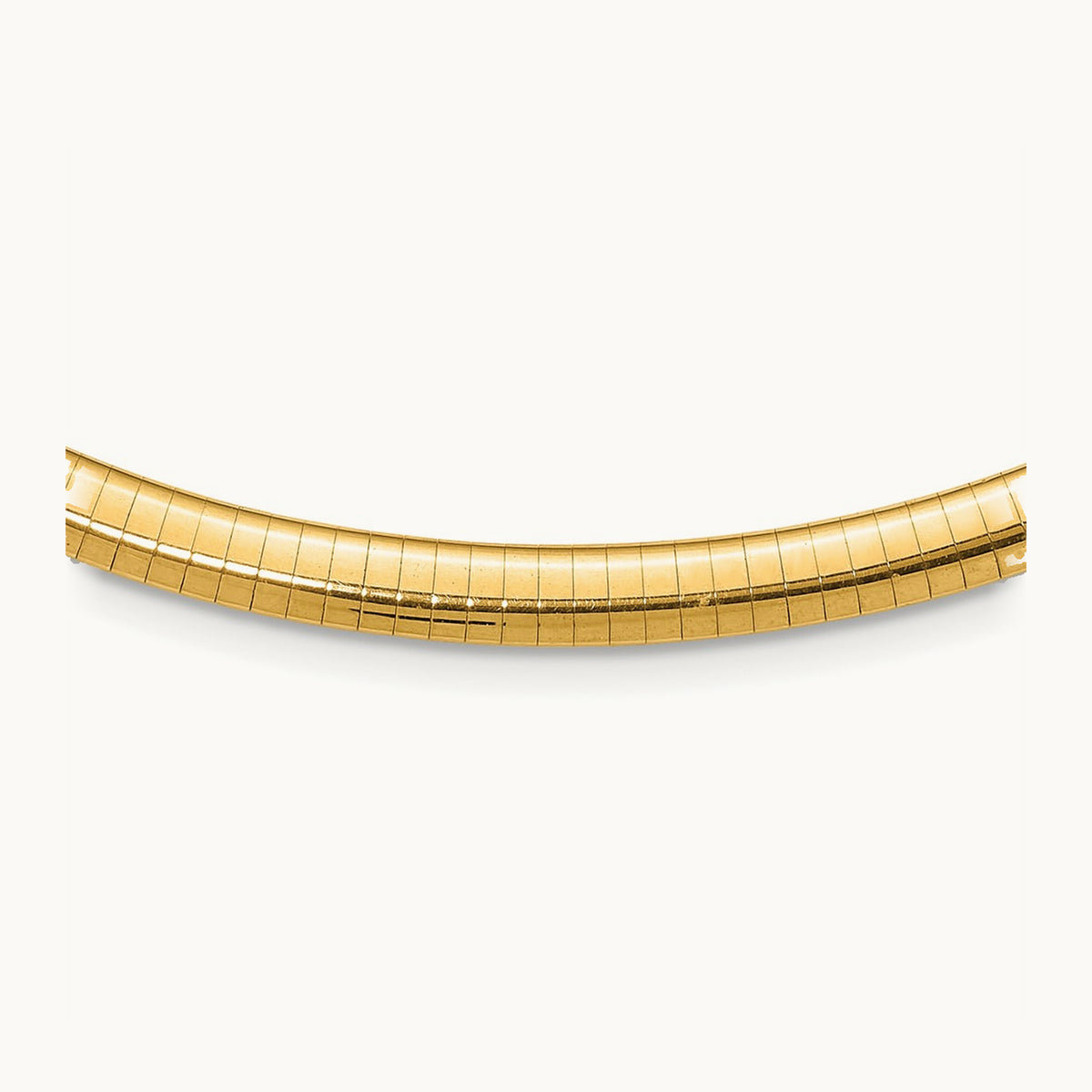 Domed Omega Necklace — 14K Yellow Gold, 18mm, 6mm