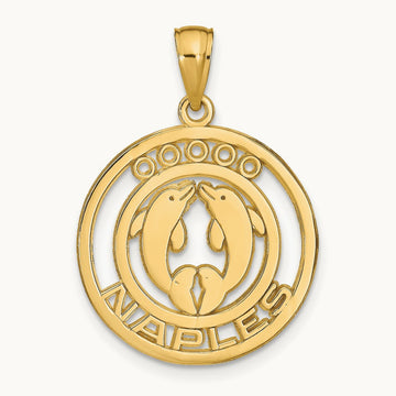 NAPLES Dolphins Pendant, 14K
