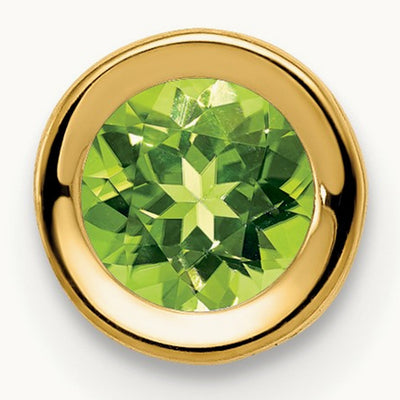 Peridot bezel pendant — 5mm