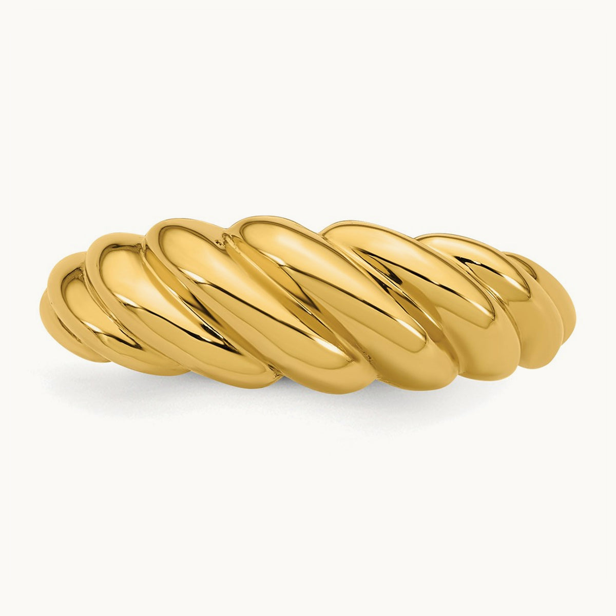 Polished Twisted Domed Ring, 14K
