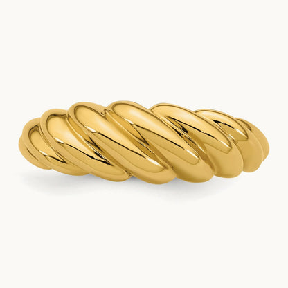 Polished Twisted Domed Ring, 14K