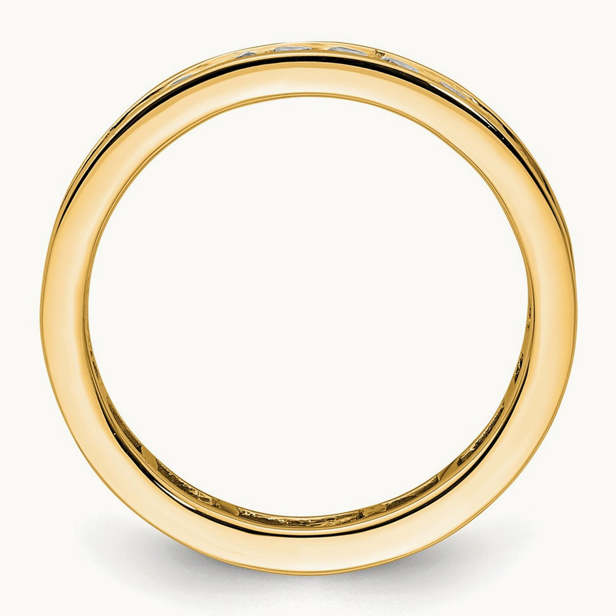 Polished Channel Set Diamond Eternity Band, 1.00 ct tw — 14K Yellow Gold