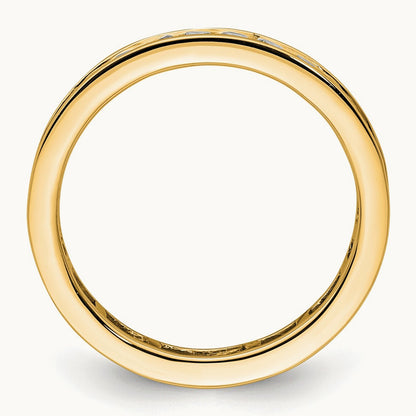 Polished Channel Set Diamond Eternity Band, 1.00 ct tw — 14K Yellow Gold