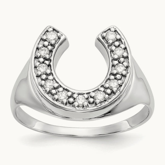 AA Diamond men's ring, 14K White Gold
