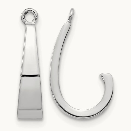 J Hoop Earrings Jackets, 14K White Gold