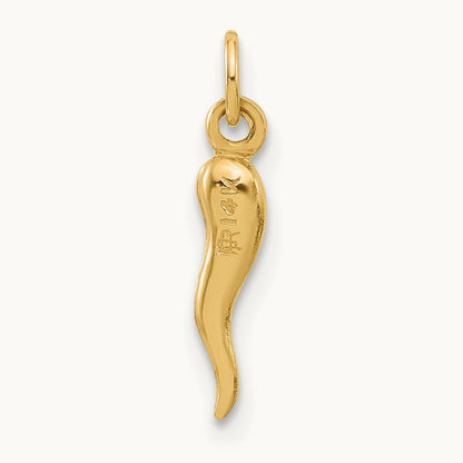 Polished Hollow Italian Horn Pendant — 16.8mm