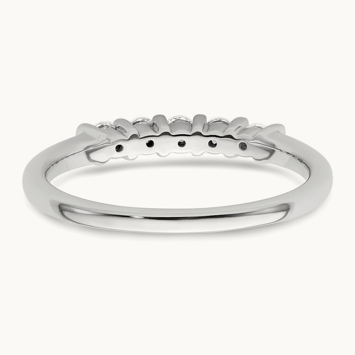 5-Stone Diamond Band, 14K White Gold