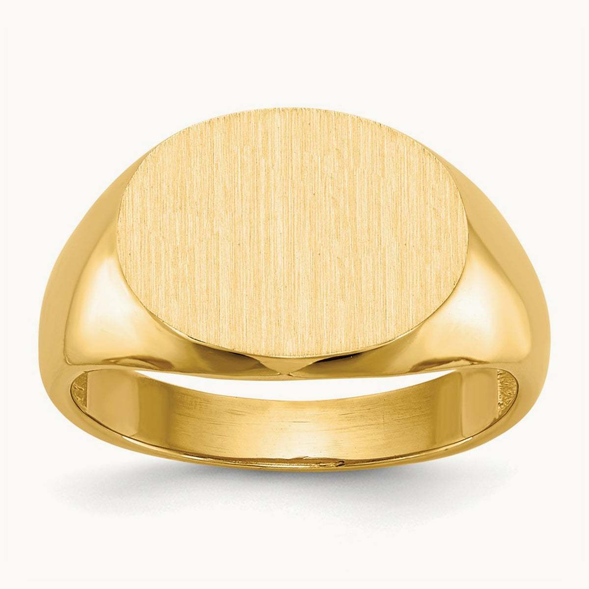 Open Back Mens Signet Ring — photo set