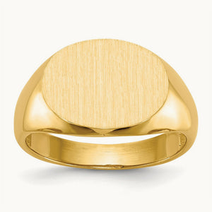 Open Back Mens Signet Ring — photo set