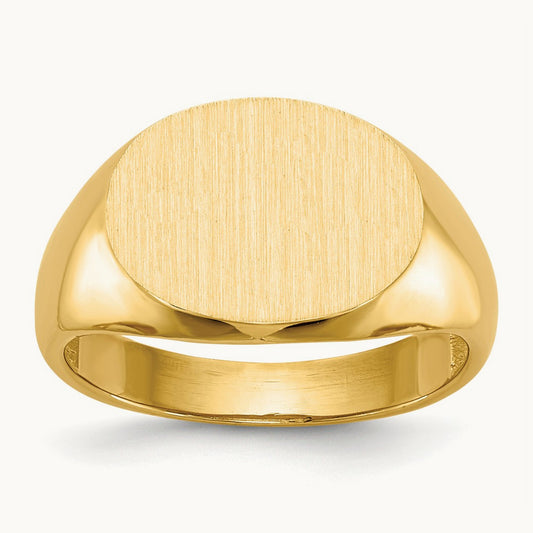 Open Back Mens Signet Ring — photo set