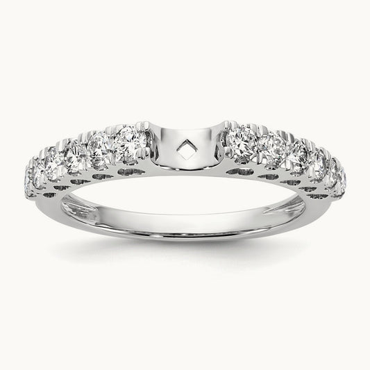 Semi-Mount Peg Set Engagement Ring, 0.50 ct tw Lab-Grown Diamond