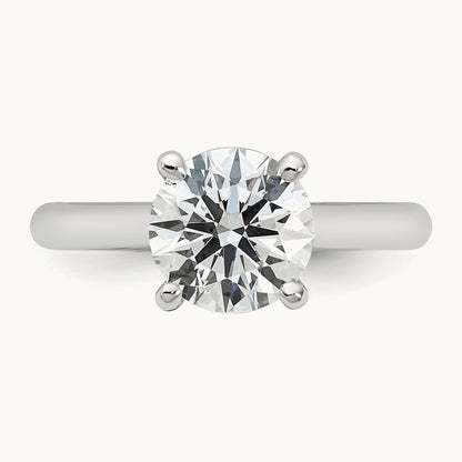 Round 8X Ring, 2.00 ct tw Lab-Grown Diamond — 14K White Gold