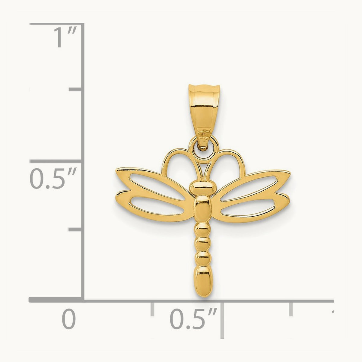 Dragonfly Pendant, 14K