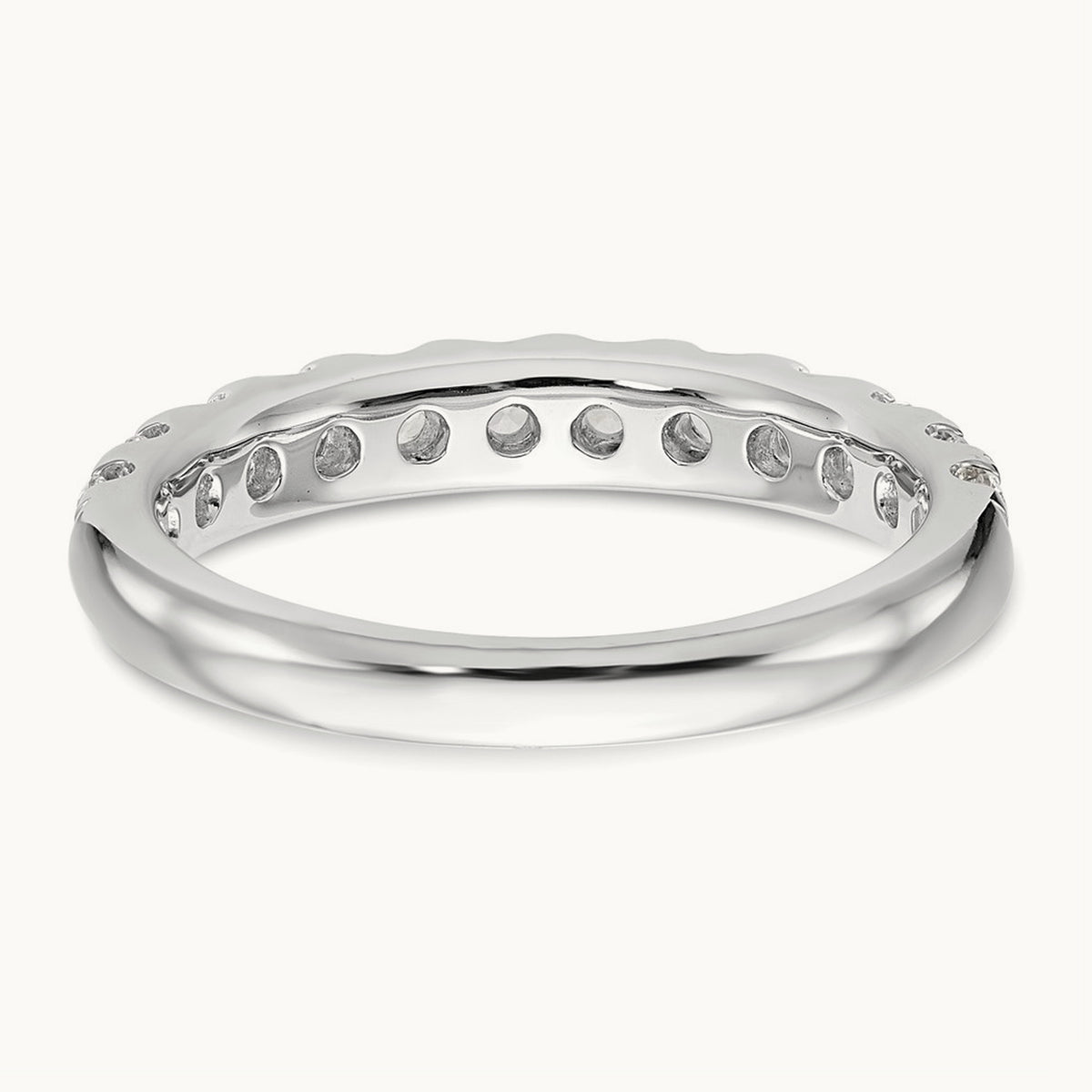 Wedding Band, 0.50-0.75 ct tw Lab-Grown Diamond — 7/8 ct, VS/SI (Great), 14K White Gold