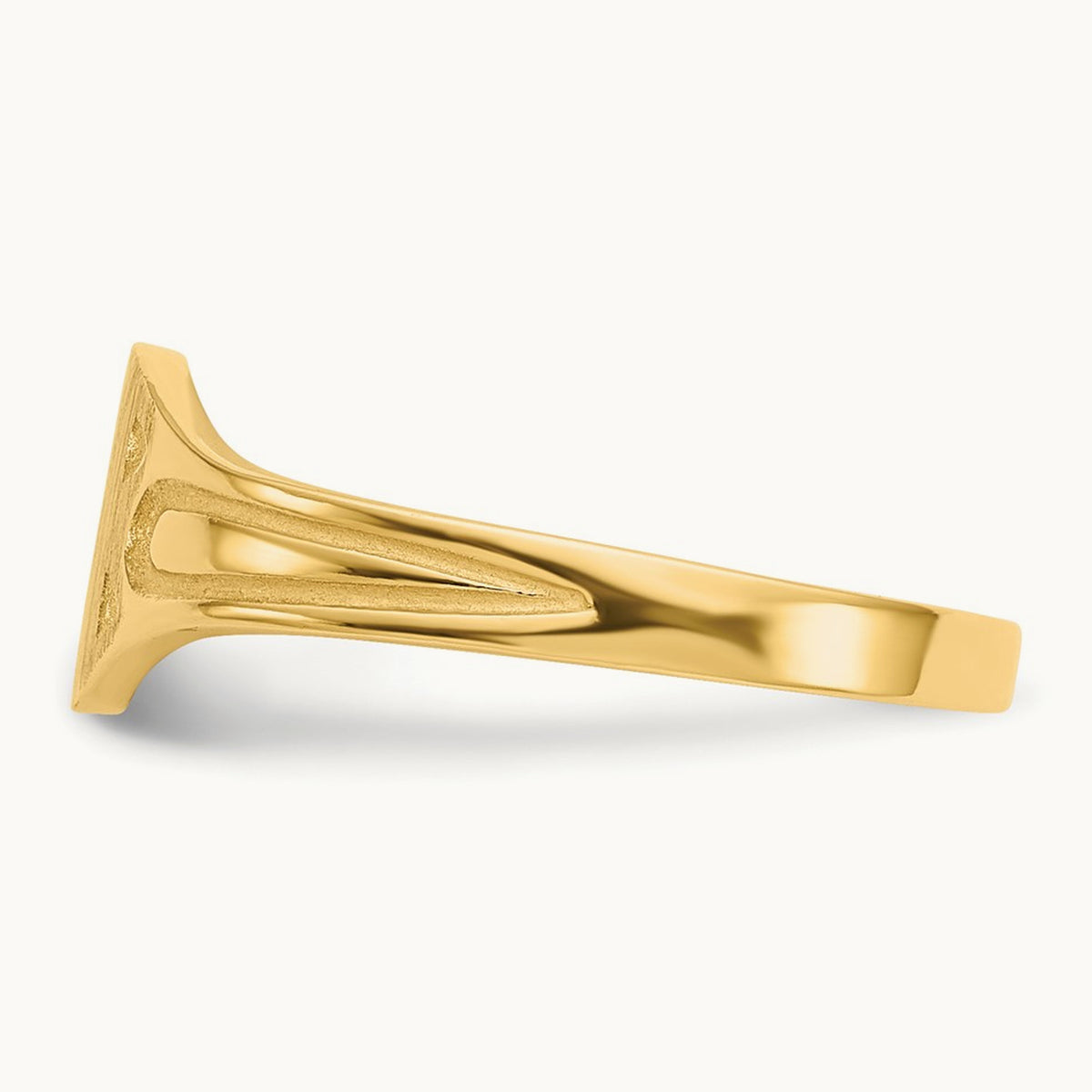 6.5x4. Closed Back Children's Signet Ring, 0mm, 14K