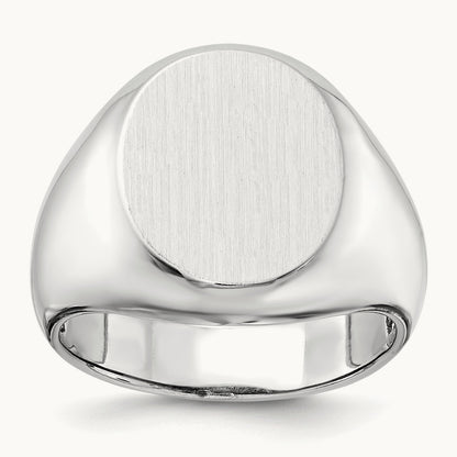 Open Back Mens Signet Ring — photo set