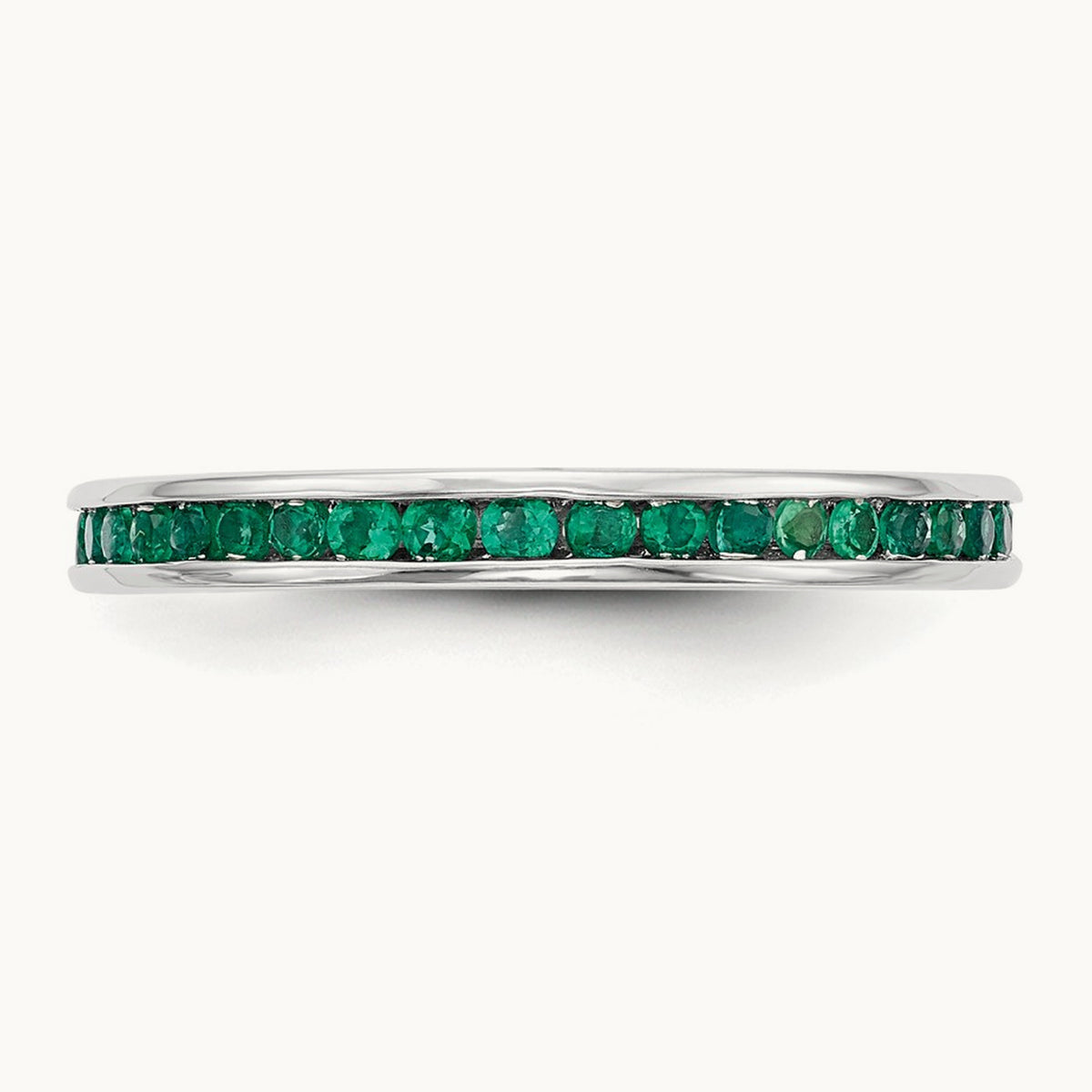 Emerald Band — 14K White Gold, 7
