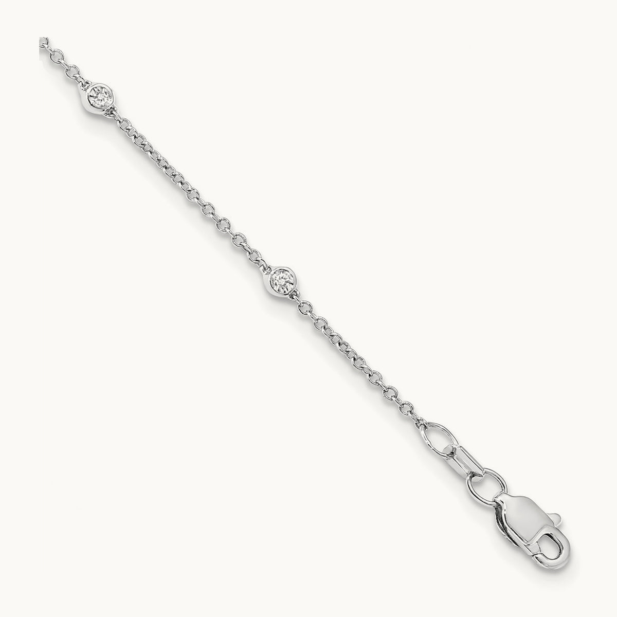 TO 14kw 1/5ct Lab Grown Diamond VS+ F+ Comp. 9 Station 9 inch Bracelet