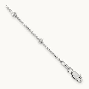 TO 14kw 1/5ct Lab Grown Diamond VS+ F+ Comp. 9 Station 9 inch Bracelet