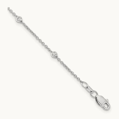 TO 14kw 1/5ct Lab Grown Diamond VS+ F+ Comp. 9 Station 9 inch Bracelet