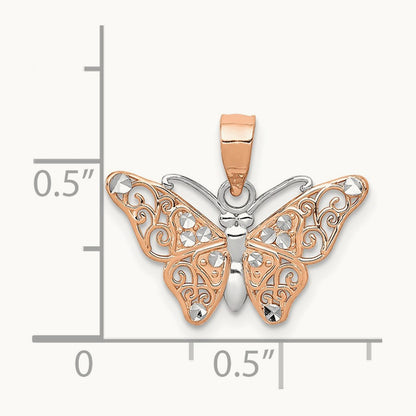 w/ Diamond-cut Butterfly Pendant — photo set