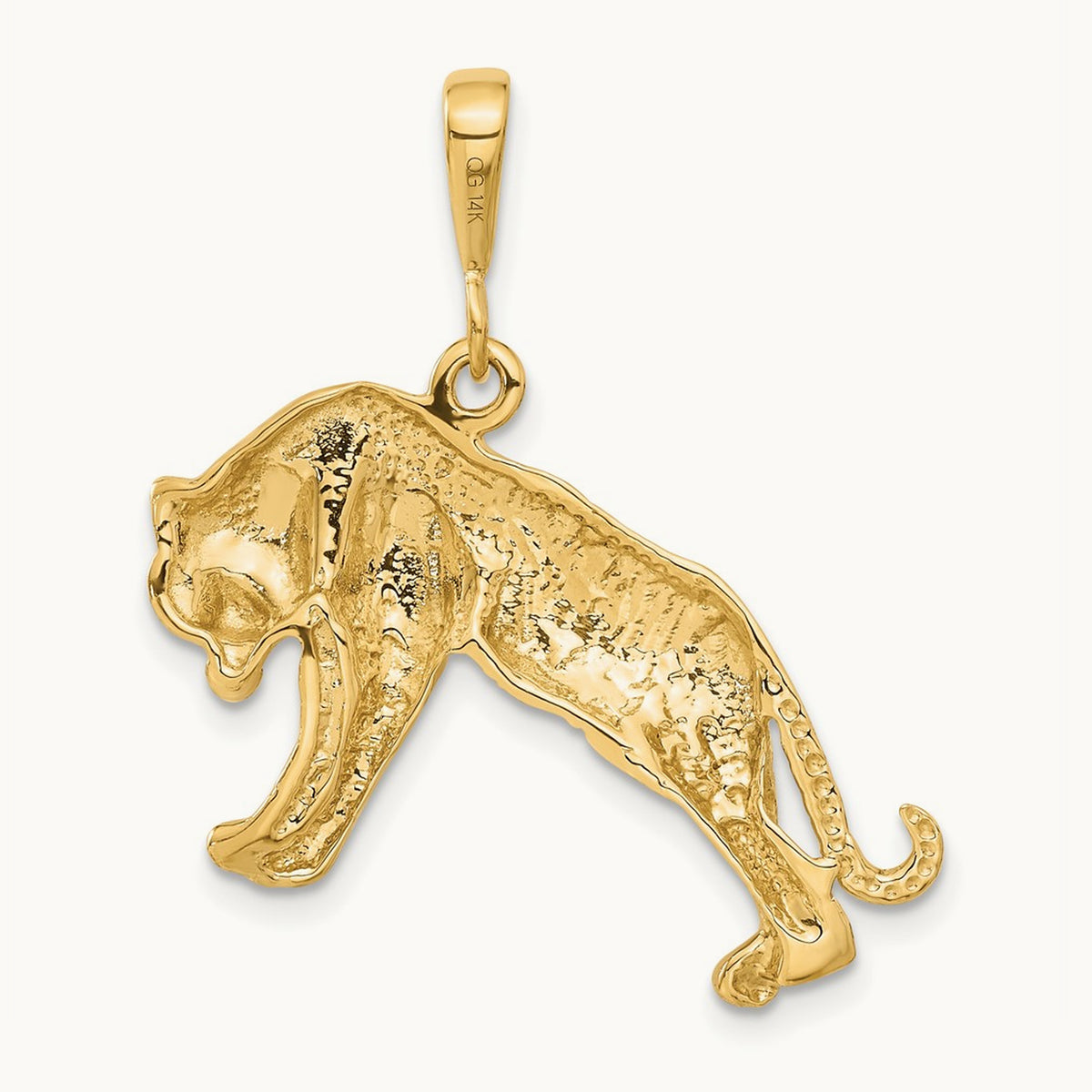 Tiger Charm, 14K