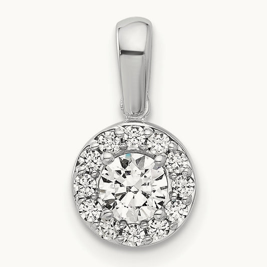 Round Halo Pendant, 0.50-1.00 ct tw Lab-Grown Diamond