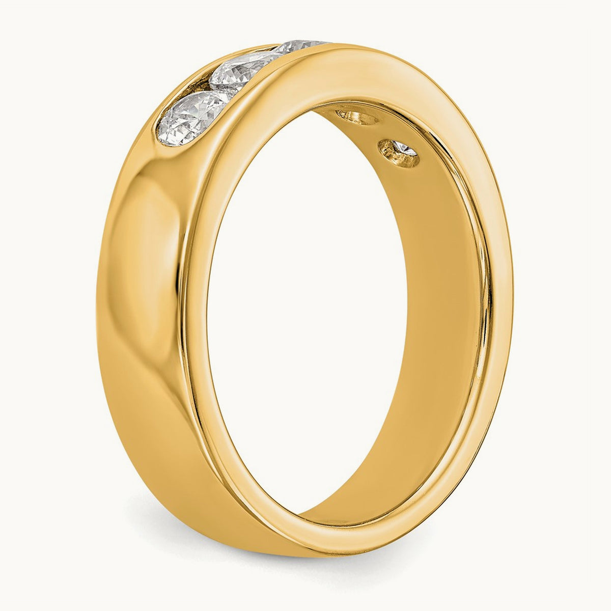 Setting: 5- Stone Closed Channel Band Mounting, 3.8mm — 14K Yellow Gold