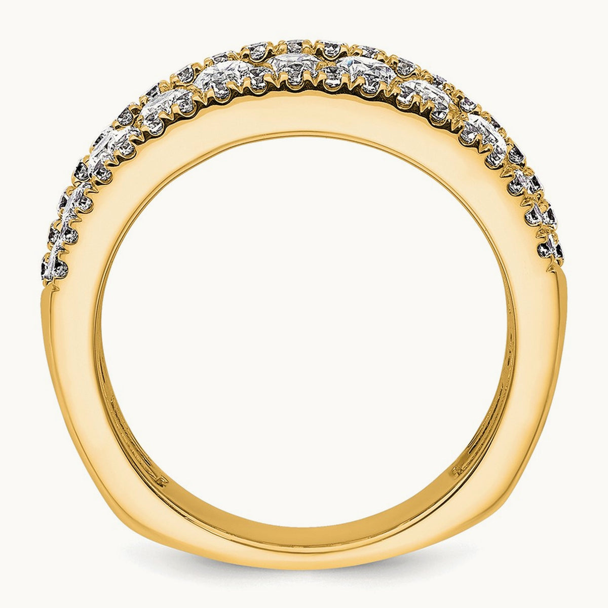 Fashion Band, 2.25 ct tw Lab-Grown Diamond — 14K Yellow Gold