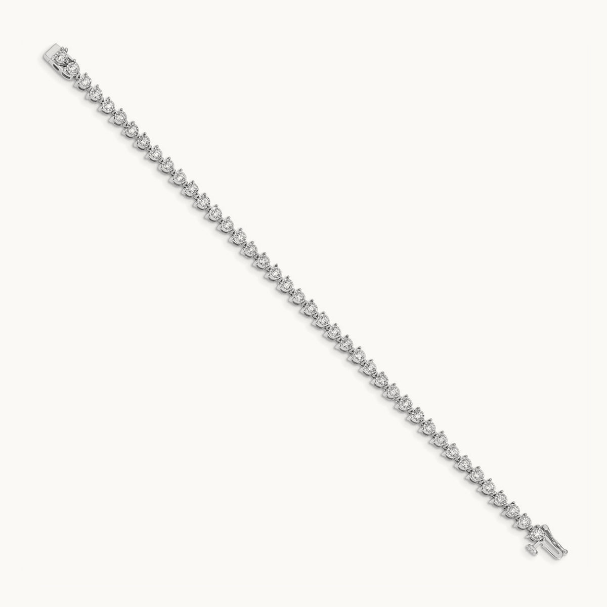 Fancy Tennis Bracelet, 2.00 ct tw Lab-Grown Diamond — 14K White Gold