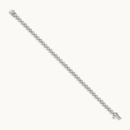 Fancy Tennis Bracelet, 2.00 ct tw Lab-Grown Diamond — 14K White Gold