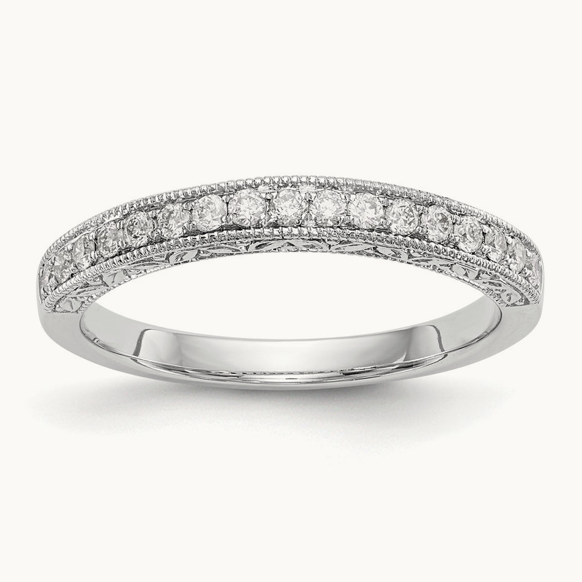 Diamond Wedding Band, 14K White Gold