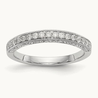 Diamond Wedding Band, 14K White Gold