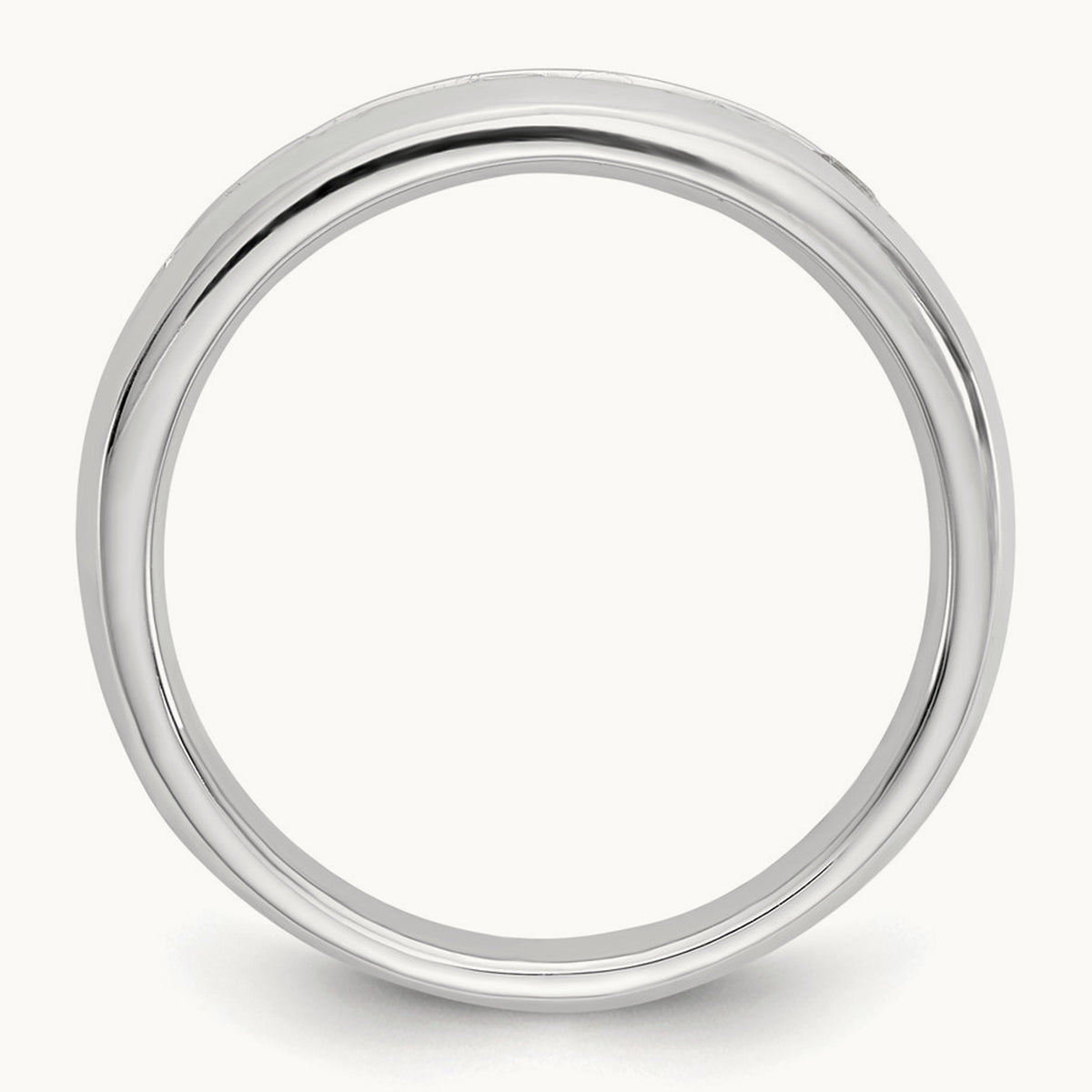 7-Stone Diamond Channel Band, 14K White Gold