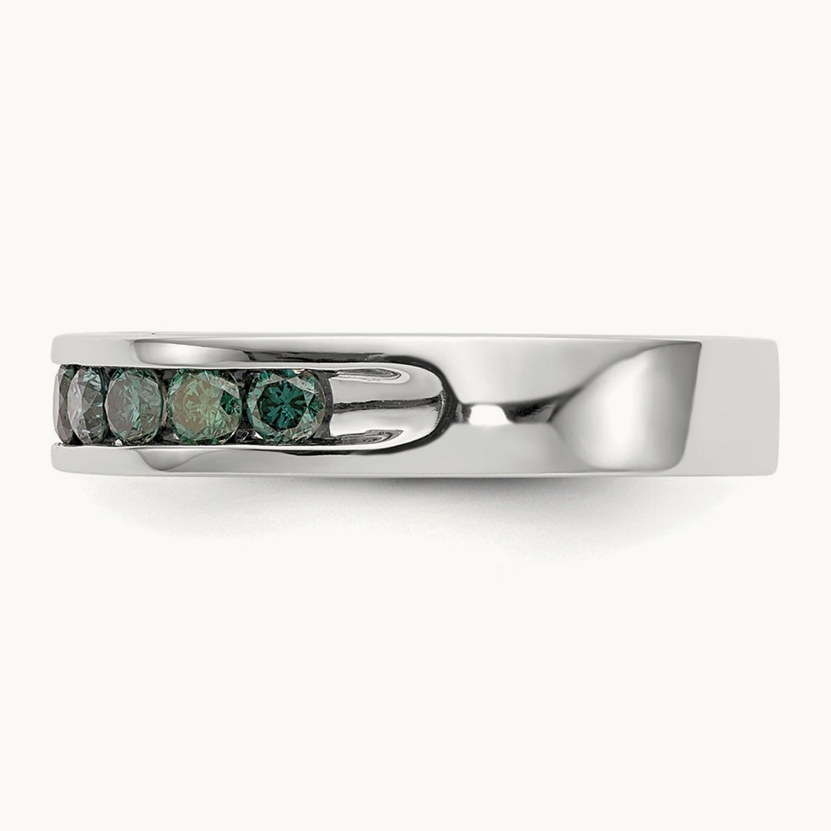 Blue Diamond Band, 14K White Gold
