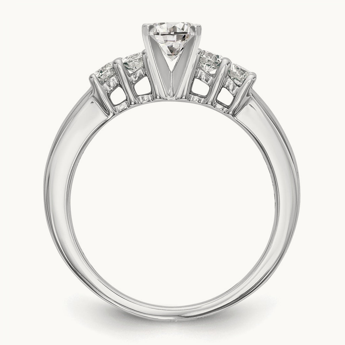5-Stone Peg Set Engagement Ring, 0.25 ct tw