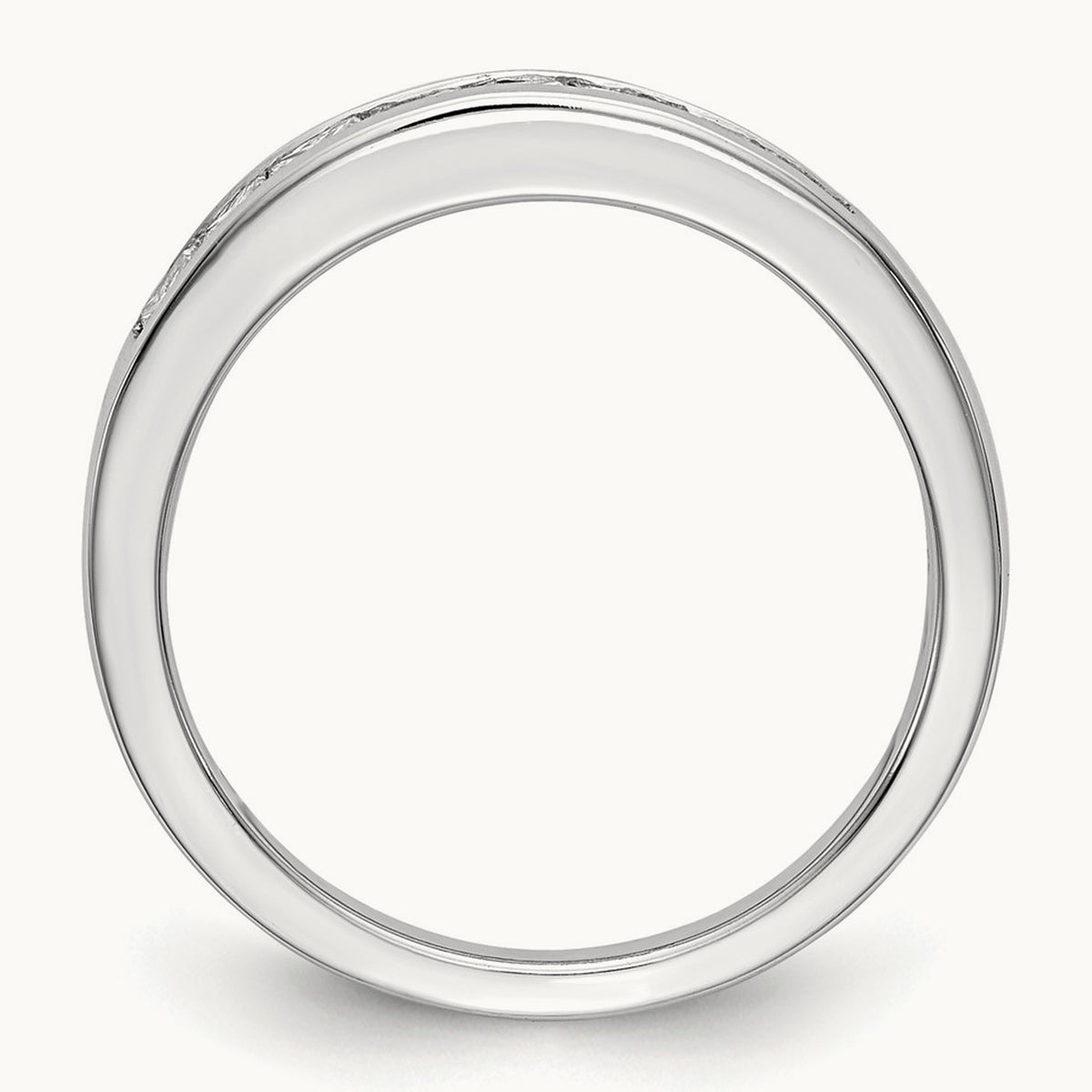 Diamond Wedding Band, 14K White Gold